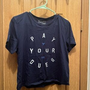 Under Armour Dark Blue 'Pay Your Dues' Tee
